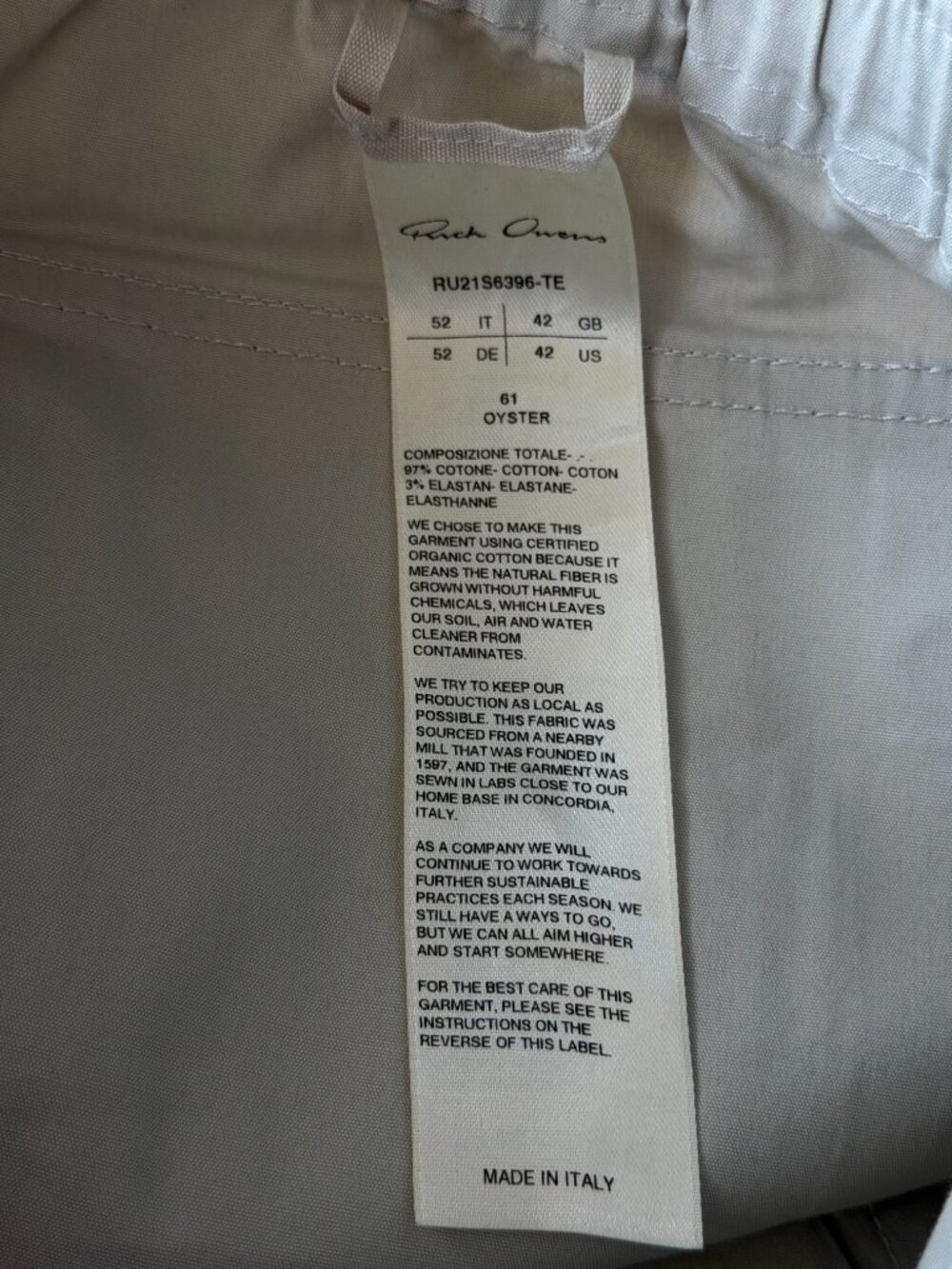 Rick Owens Off White Mastodon Pants - Picture 3 of 4